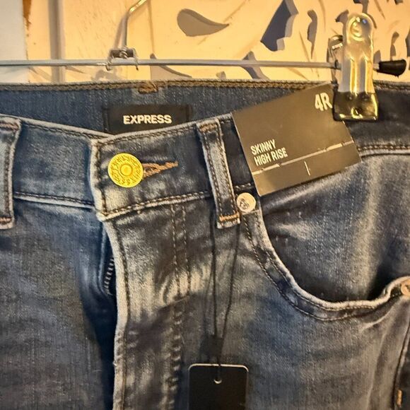 NWT Express Skinny High Rise Jeans Sz 4R - Picture 3 of 6